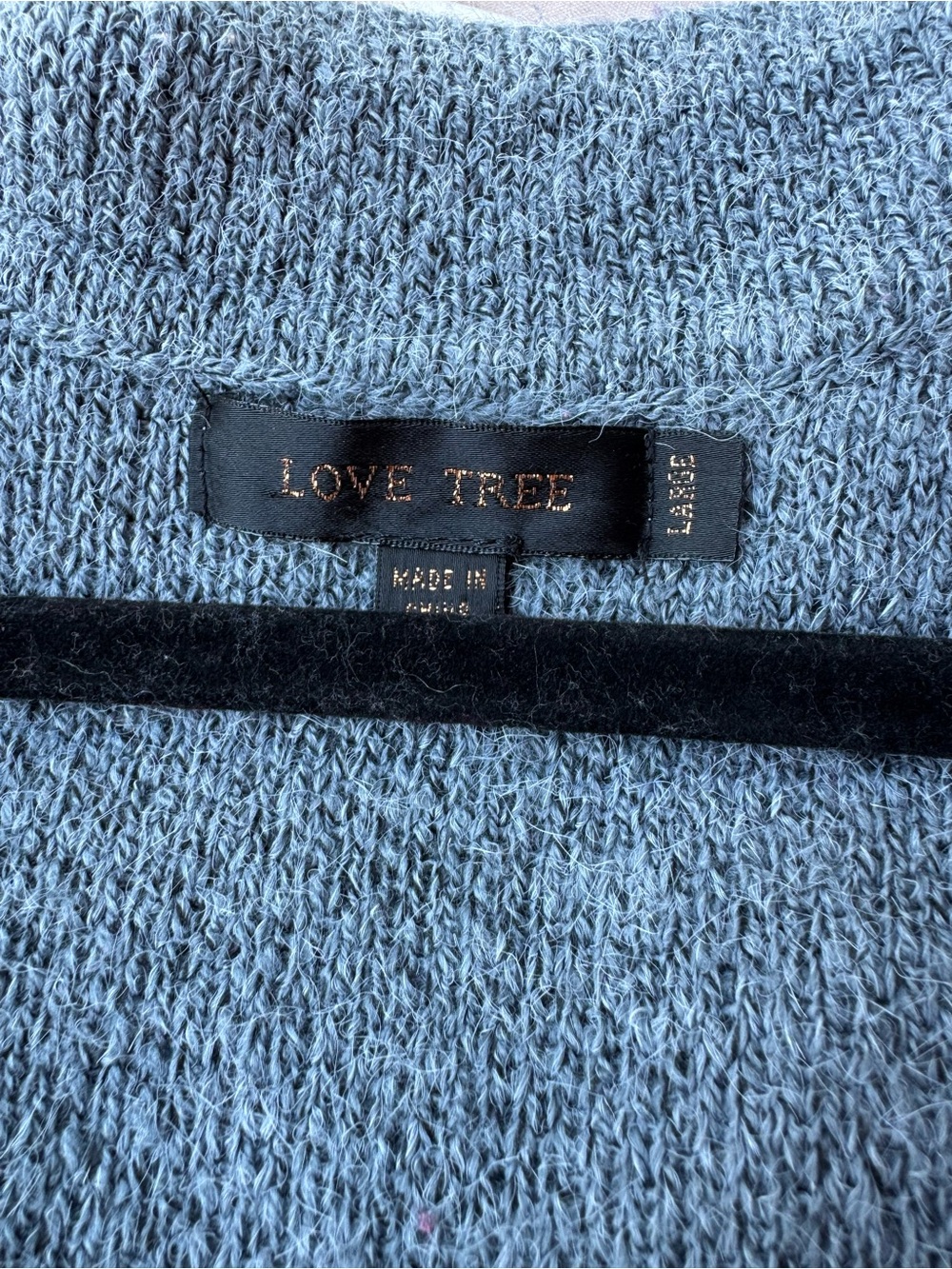 Love tree Grey Double-Breasted Knit Long Vest - Picture 5 of 7